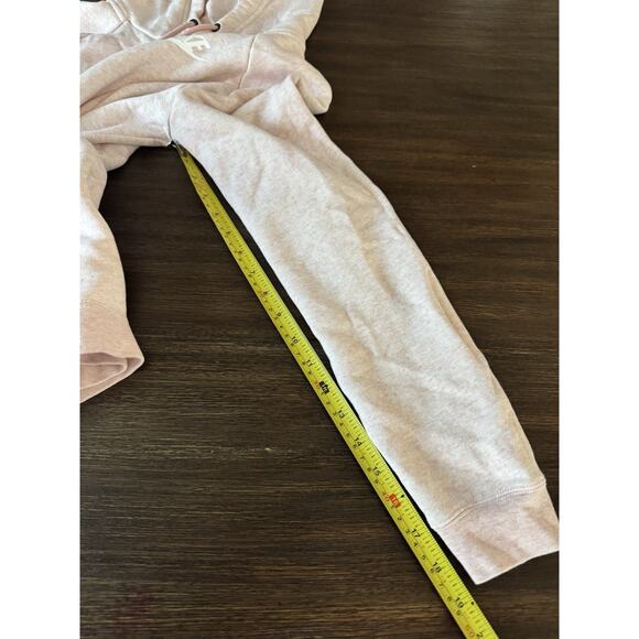 Nike Rally Pullover Sweatshirt Womens Large Heathered Pink Logo Funnel Neck - Picture 8 of 8